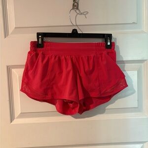 Lululemon Athletica Vibrant Red Athletic Shorts